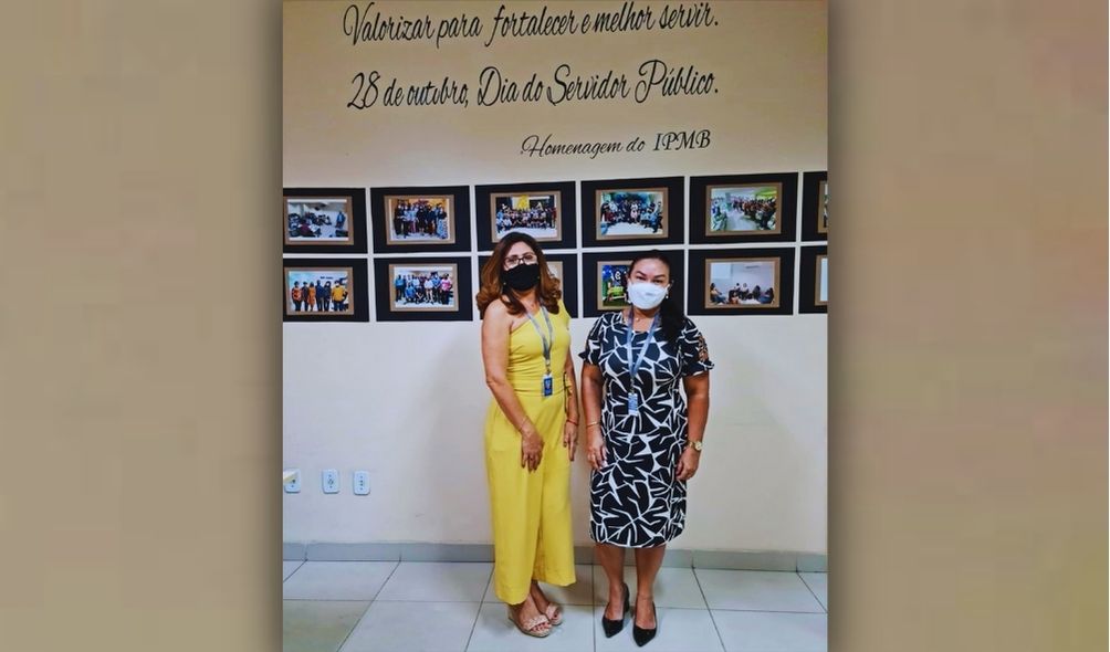 Lígia Fé, coordenadora de gestão de pessoas, e Edna D'Araújo, presidente do IPMB